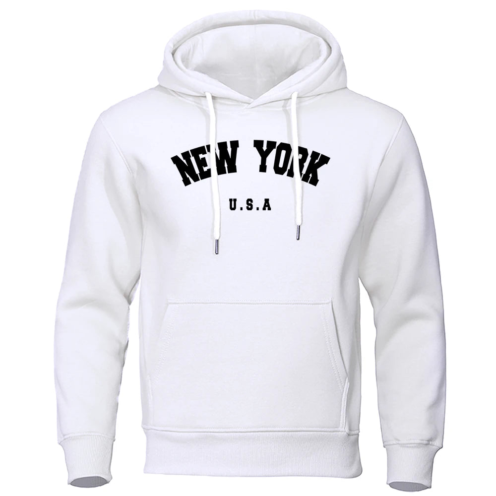 NEW YORK Men Fashion Casual Long Sleeves Street Sweatshirt