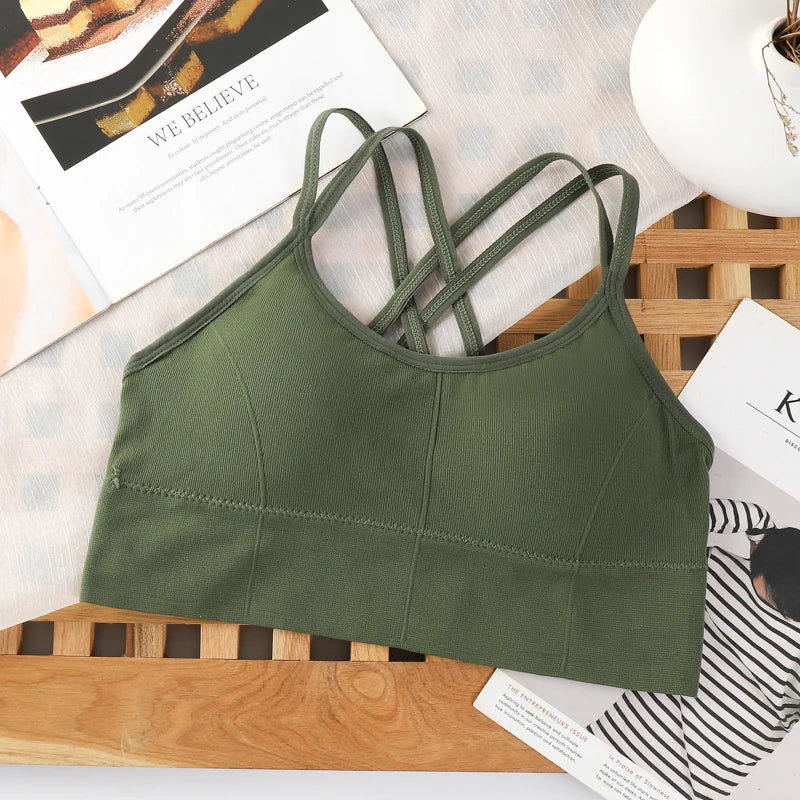 Sexy Women Tops bra Breathable Soft Fitness Beauty Solid Color Bra