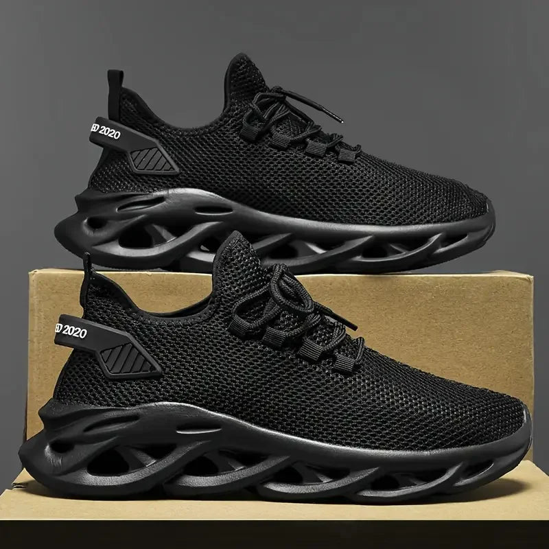 Men Sports Running Black Jogging Shoes