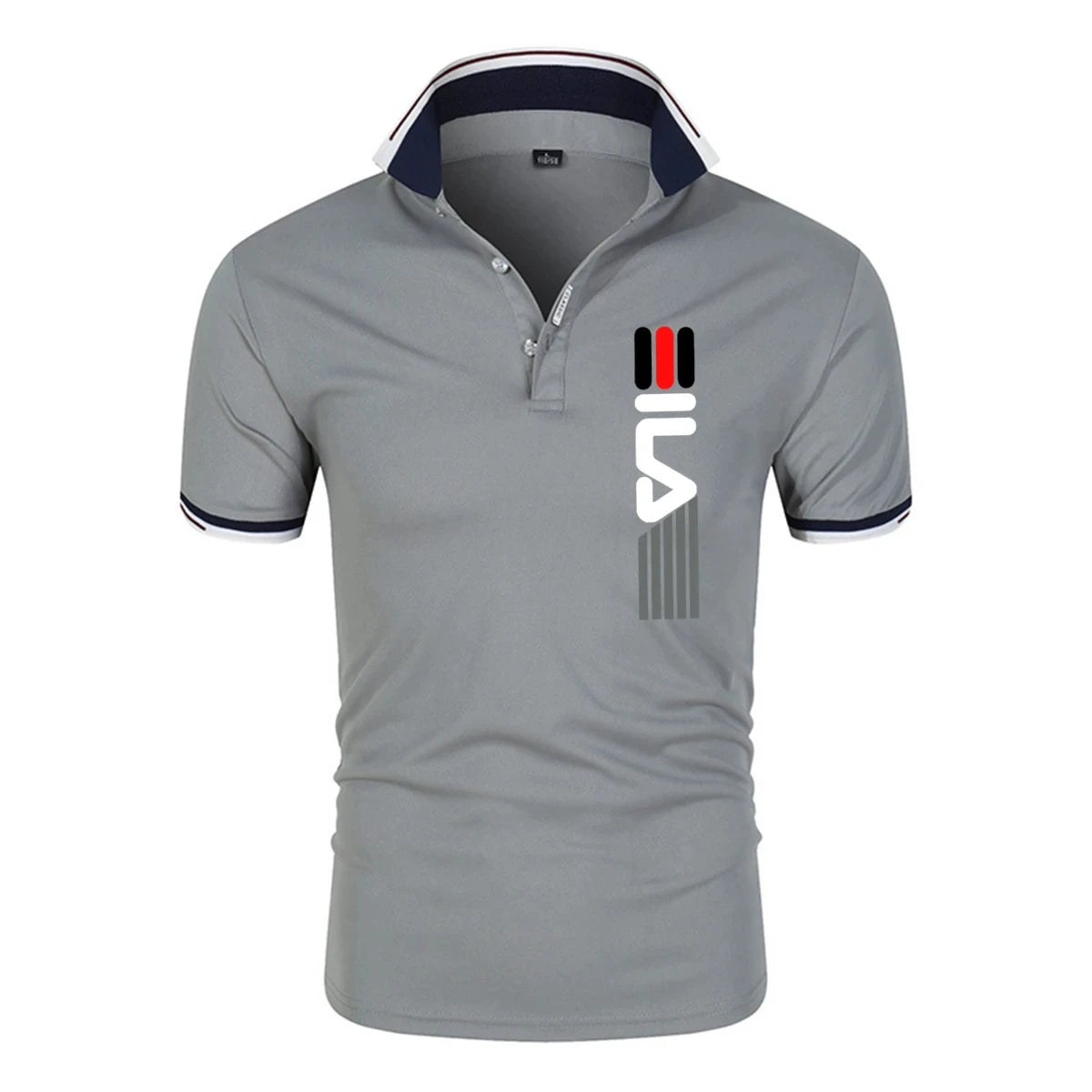 New Men's Lapel Polo Shirt printing Short Sleeve Casual