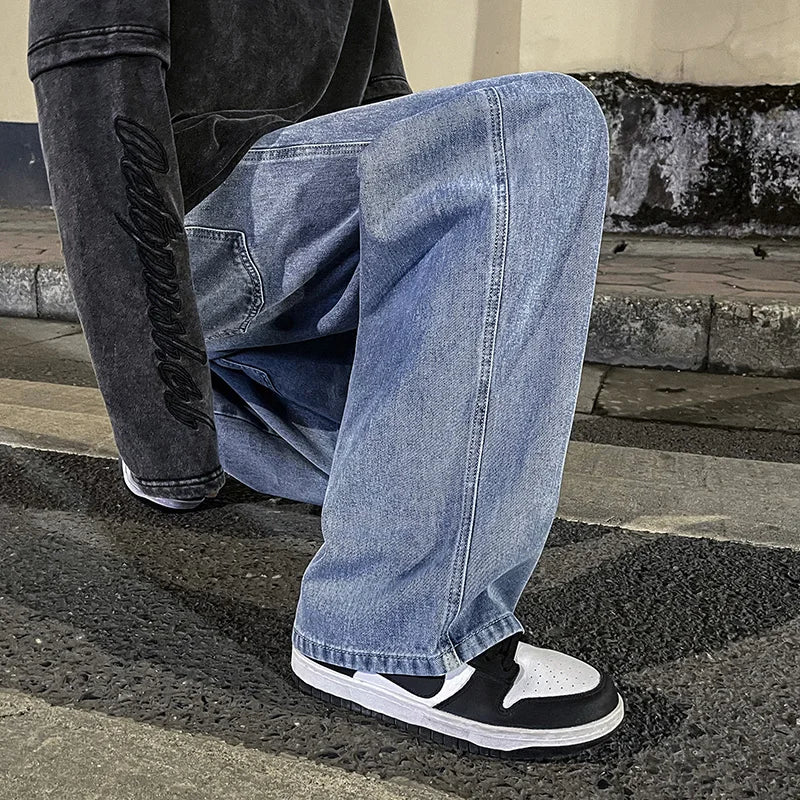 Four Seasons Loose Straight Wide Leg Pants Unisex Pants