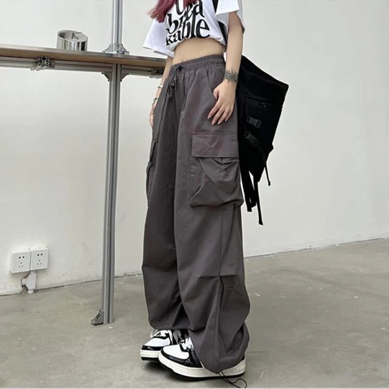 Women Casual Joggers Tech Pants Leg Sweatpants