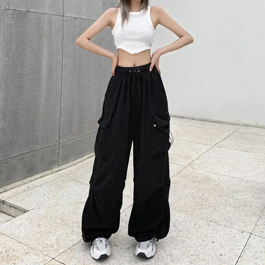 Women Casual Joggers Tech Pants Leg Sweatpants