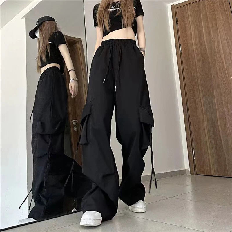 Women Cargo Pants High Waist Streetwear Hip Hop Trousers