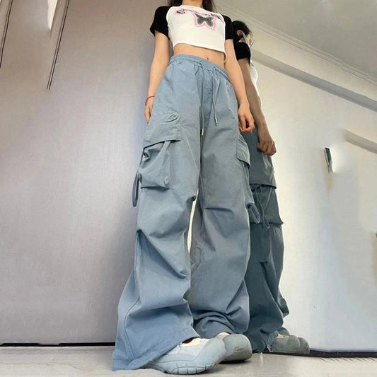 Women Cargo Pants High Waist Streetwear Hip Hop Trousers