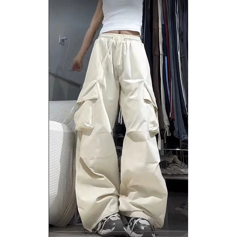 Women Cargo Pants High Waist Streetwear Hip Hop Trousers