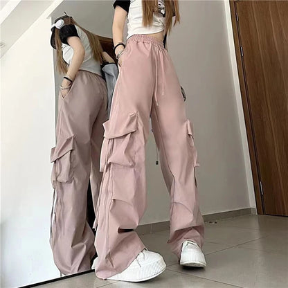 Women Cargo Pants High Waist Streetwear Hip Hop Trousers