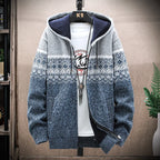 Men's New Winter Sweater Hooded Cardigan