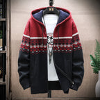 Men's New Winter Sweater Hooded Cardigan
