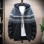Men's New Winter Sweater Hooded Cardigan