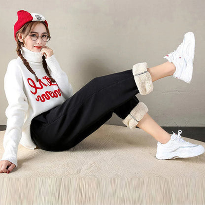 Women Winter Warm Leggings Thick Trousers  Long Thicken Pants