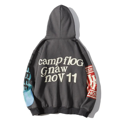 Baggy Sweatshirts Men's Oversized High Street Casual Hooded Hoodie Unisex
