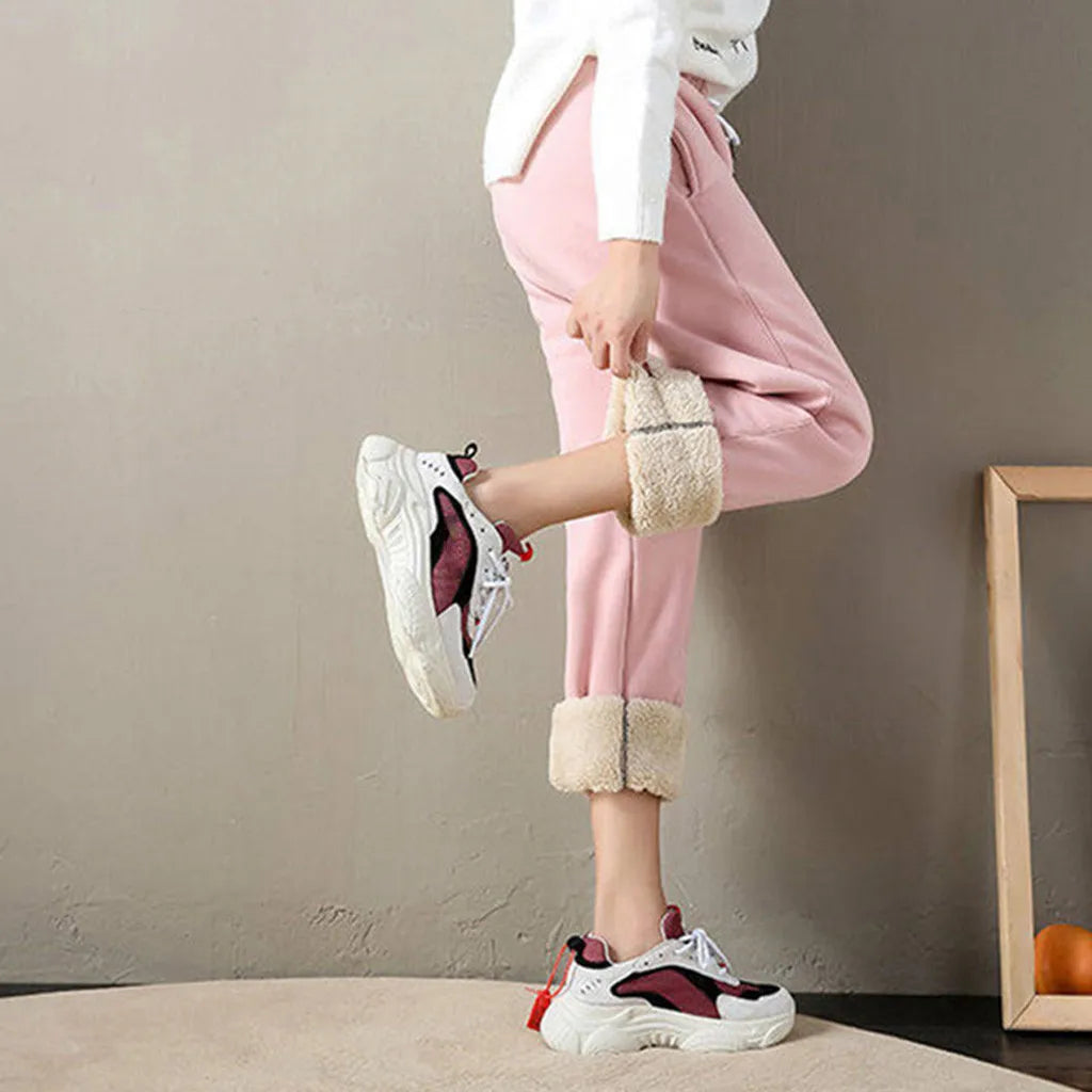 Women Winter Warm Leggings Thick Trousers  Long Thicken Pants