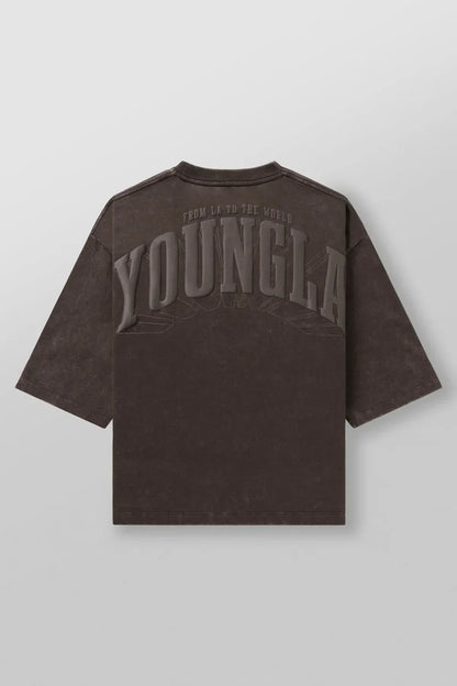 Men's oversized T-shirt foam printed cotton short sleeve jacket