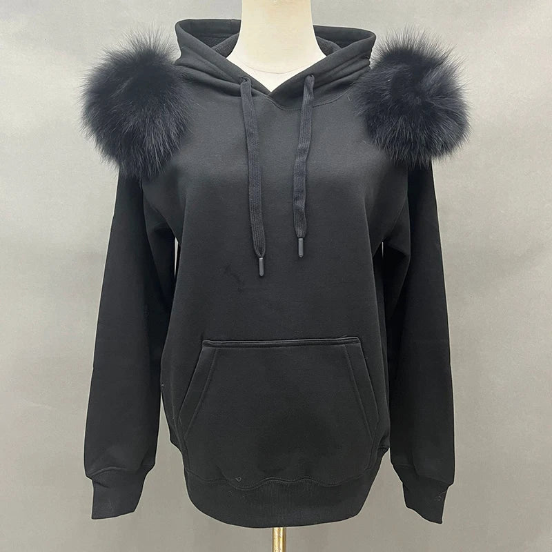 New Arrival Autumn Winter Hoodie Women Fleece Pullover With Hood