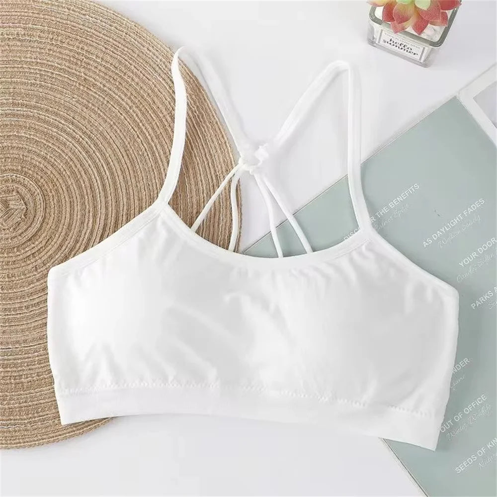 Letter strap back underwear women  with chest cushion back