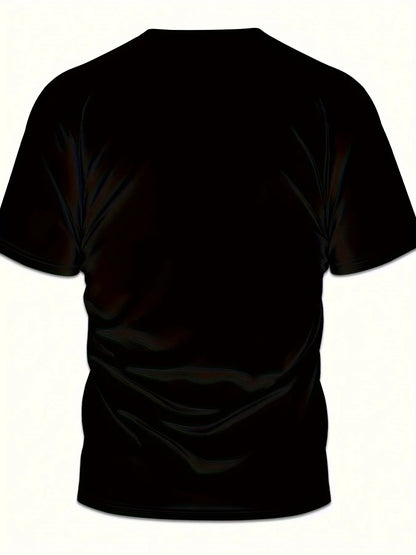 Men‘s 3D Playing Card Digital Style Print Clothing Casual Short-Sleeved T-Shirt