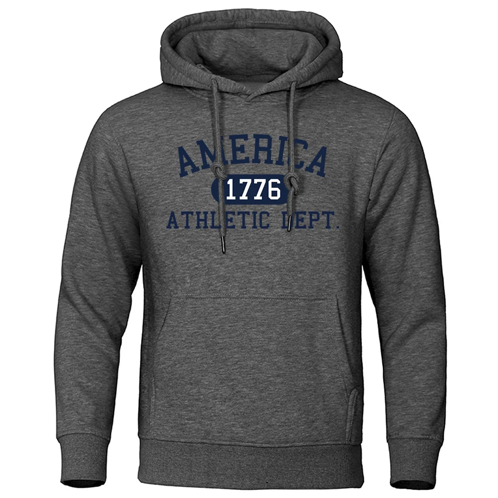 Athletic Dept Letter Print Mens Hoodies