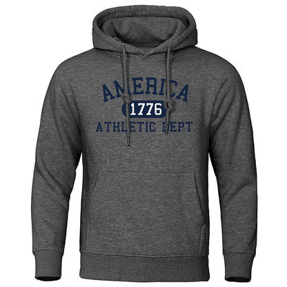 Athletic Dept Letter Print Mens Hoodies