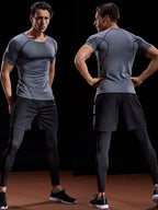 T Shirt Men Summer Sportswear Running Athletic Gym Workout Shirts