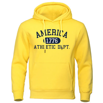 Athletic Dept Letter Print Mens Hoodies