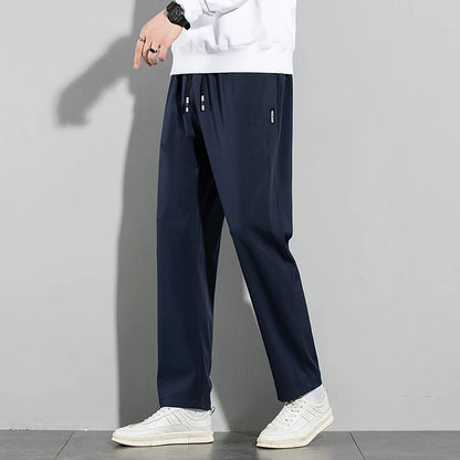 Men's New Black Gray Straight Leg Sweatpants