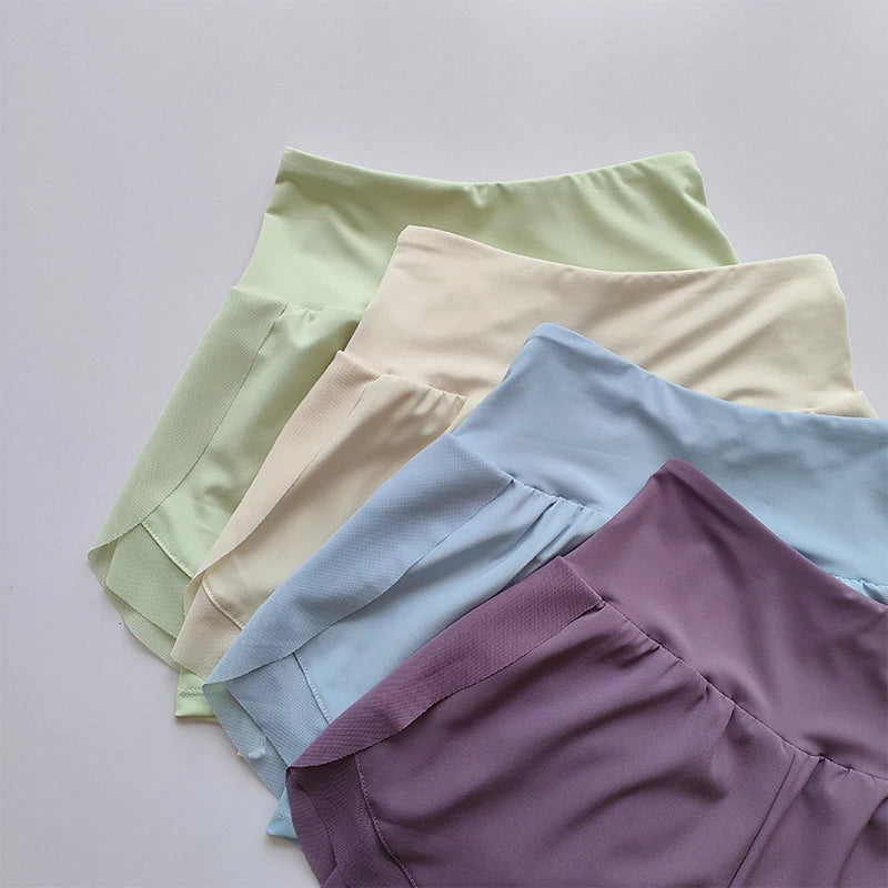 Women's Sports Shorts Mesh 2 In 1 Quick-dry Yoga Shorts