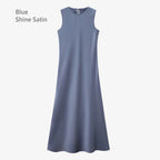 summer elegance satin dress woman clothes