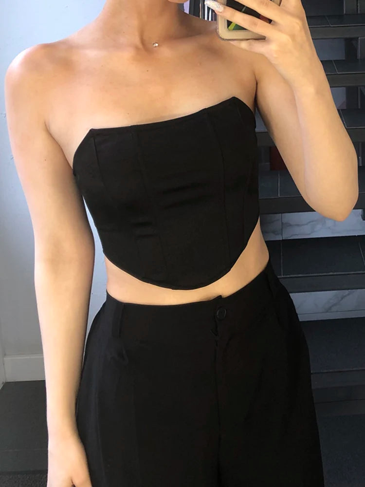 Sleeveless Off Shoulder Fashion Sexy Tops Vest Female