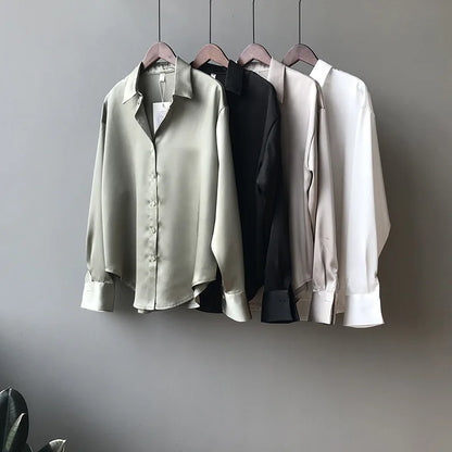 Vintage Blouse Women White Tops Lady Long Sleeves