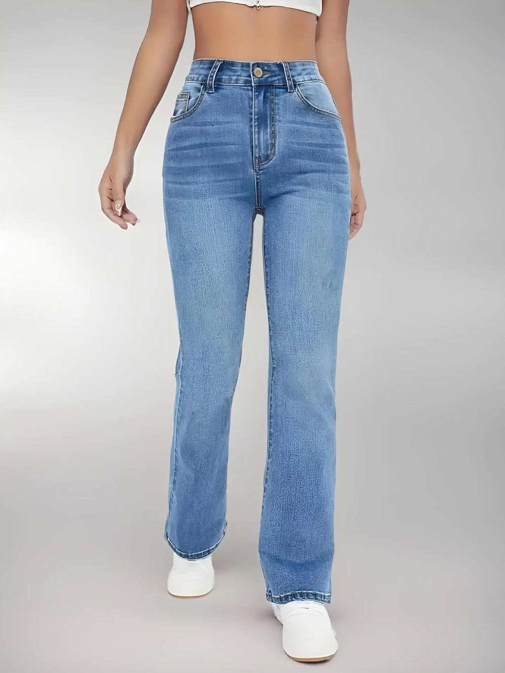 New women's hot jeans  high waist washed Denim trousers for women
