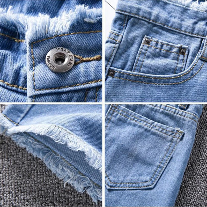 Woman High Haist Jeans Shorts Casual Pants