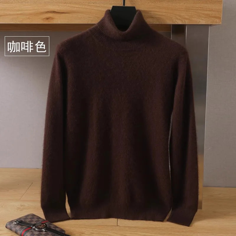 Men's Sweater High Winter New Tops Long Sleeve High-End Jumpers