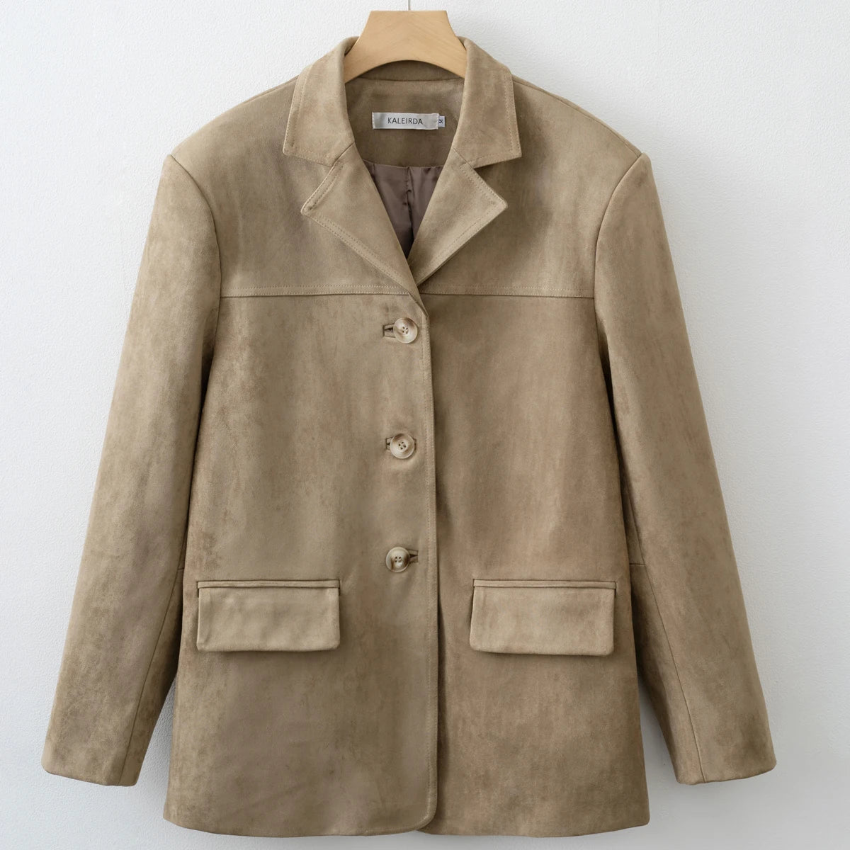Winter New Women Fashion Suede Basic Jacket Basic Blazer