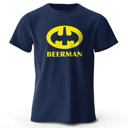Men's Beer Man Printed T-Shirt 100% Cotton  Tops