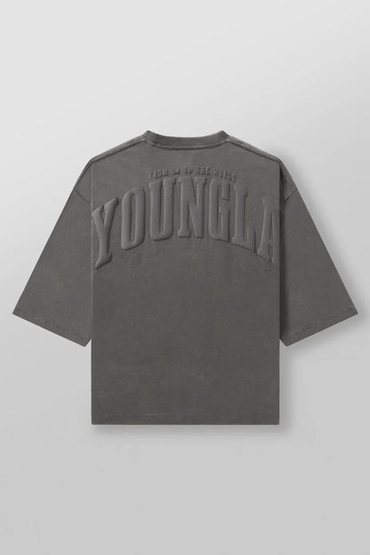 Men's oversized T-shirt foam printed cotton short sleeve jacket