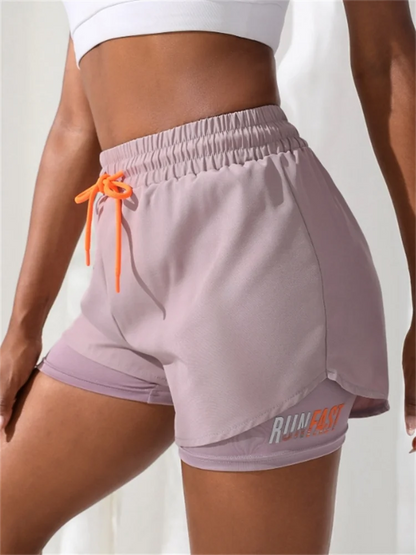 Women's High Rise Yoga Shorts With Elastic