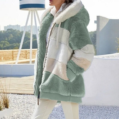 Jacket for Women New Autumn Winter Warm Plush Pocket