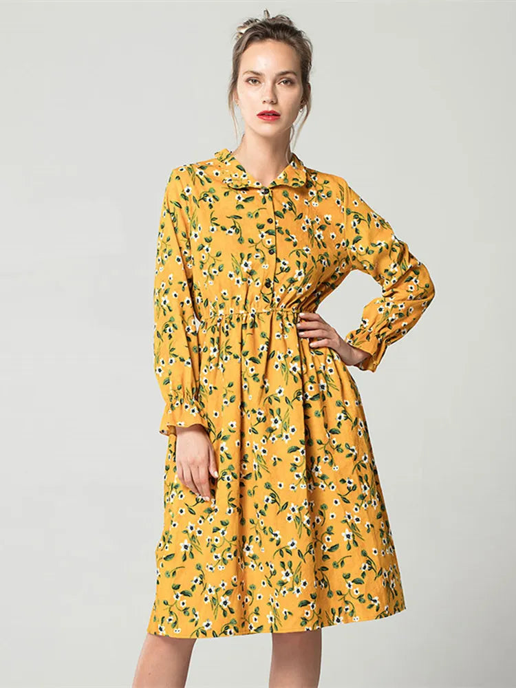 Long Sleeve Dress Women's Party Ruffle Dress