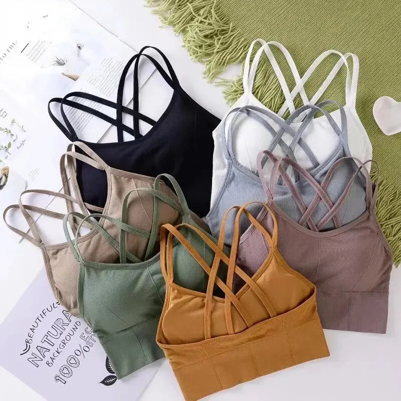 Sexy Women Tops bra Breathable Soft Fitness Beauty Solid Color Bra