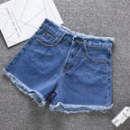 Woman High Haist Jeans Shorts Casual Pants