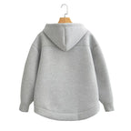 New Women's Zipper Hoodie Outerwear Top