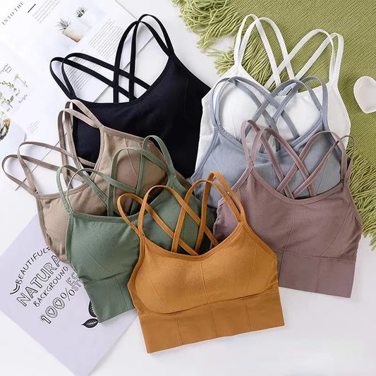 Sexy Women Tops bra Breathable Soft Fitness Beauty Solid Color Bra