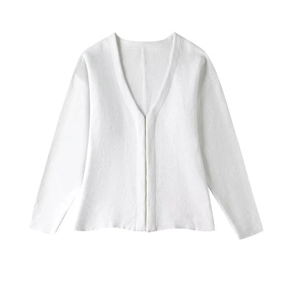 Women's Front Hook Fitted Knit Cardigan Sweater