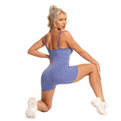 Yoga Set Women Fitness Sports Bra Workout Jump Suits Sportswear