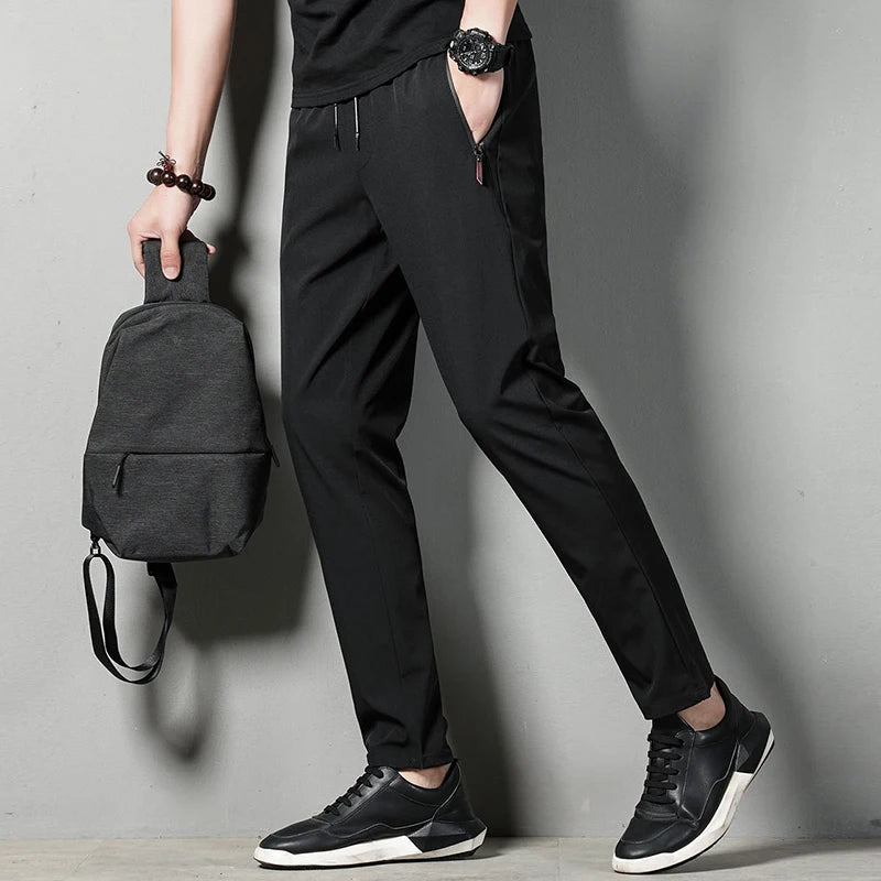 Men's casual pants slim fit thin sports pants straight  pants