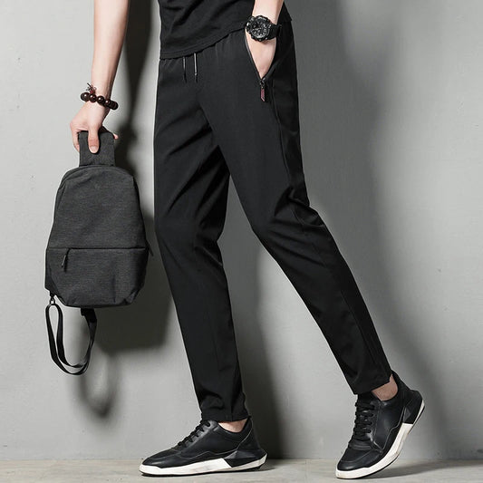 Men's casual pants slim fit thin sports pants straight  pants