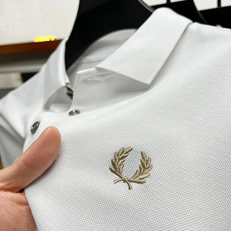 2025 New Men's Leisure POLO Shirt High Quality sleeved Shirt