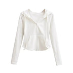 Cardigan Sweatshirt Women's  Waist-fitted