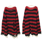 Unisex Sweater Summer Women Striped Cool Hollow Out Hole Streetwear Top